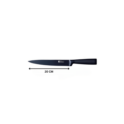 Bergner Knife Bergner Black Blade Stainless Steel Carving Knife BG-8775 (7751683997785)