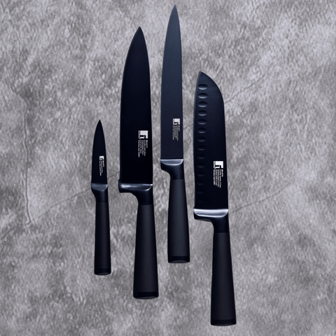 Bergner Knife Bergner Black Blade Stainless Steel Chef Knife BG-9777 (7751691632729)