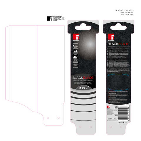 Bergner Knife Bergner Black Blade Stainless Steel Paring Knife BG-8771 (7751686291545)