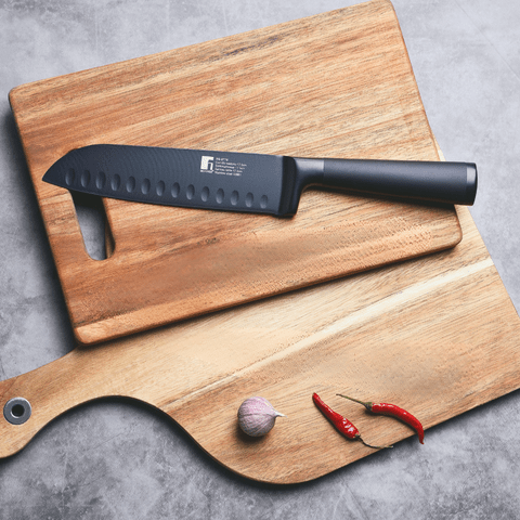 Bergner Knife Bergner Black Blade Stainless Steel Santoku Knife BG-8776 (7751689044057)