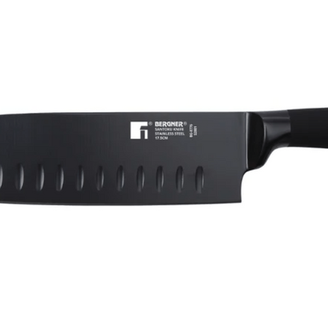 Bergner Knife Bergner Black Blade Stainless Steel Santoku Knife BG-8776 (7751689044057)
