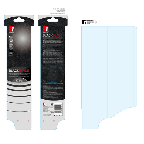 Bergner Knife Bergner Black Blade Stainless Steel Santoku Knife BG-8776 (7751689044057)