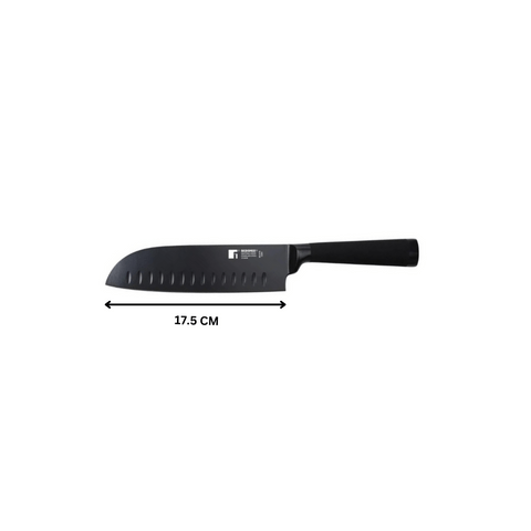 Bergner Knife Bergner Black Blade Stainless Steel Santoku Knife BG-8776 (7751689044057)