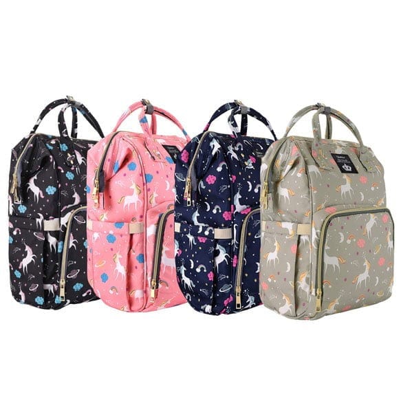 Best of Friends BABY BAG SunBaby Stylish Diaper Bag Unicorn Black (7436539920473)
