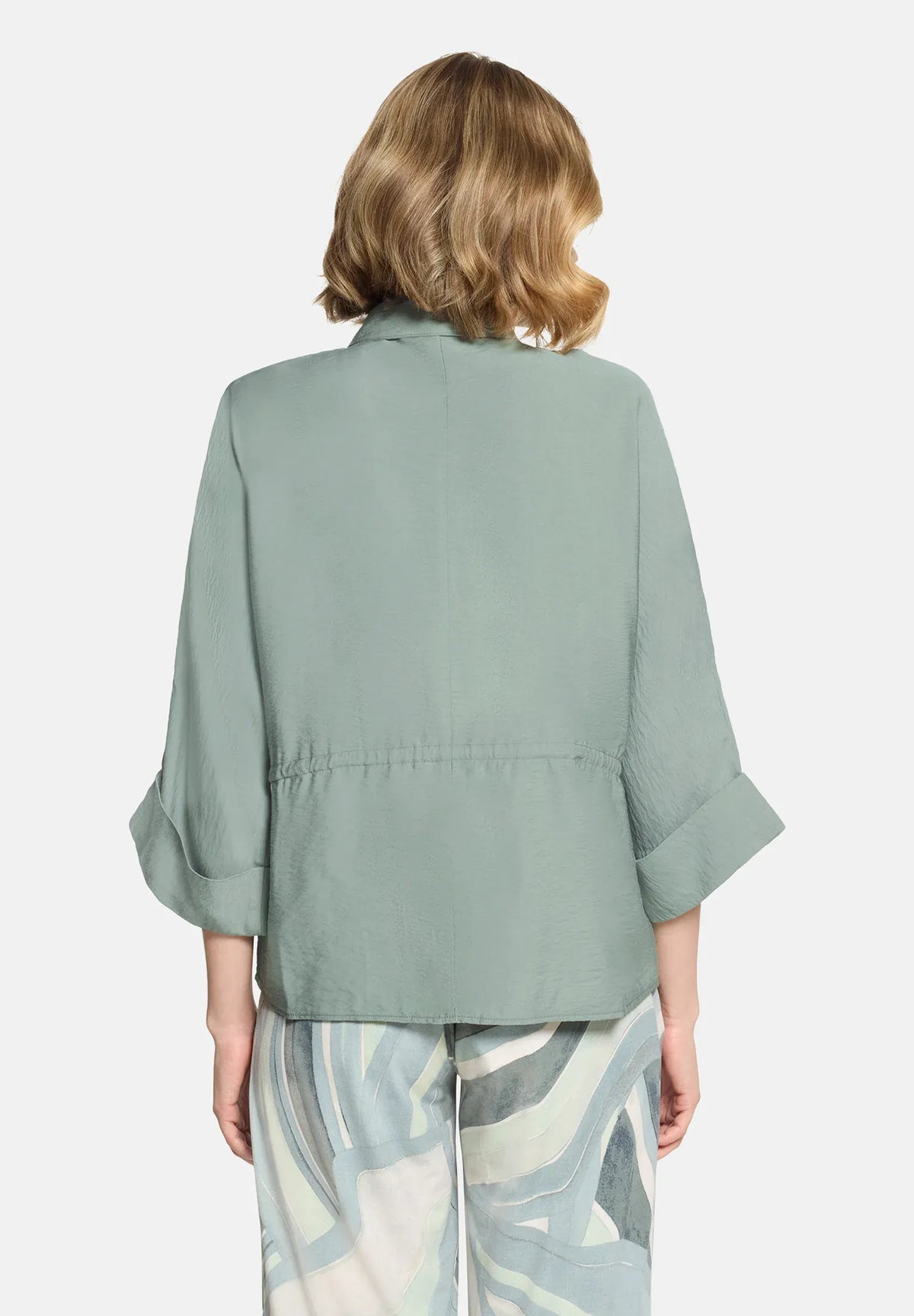 Betty Barclay Blouse Betty Barclay Ladies Button Down Blouse- Chinois Green 8031/1836