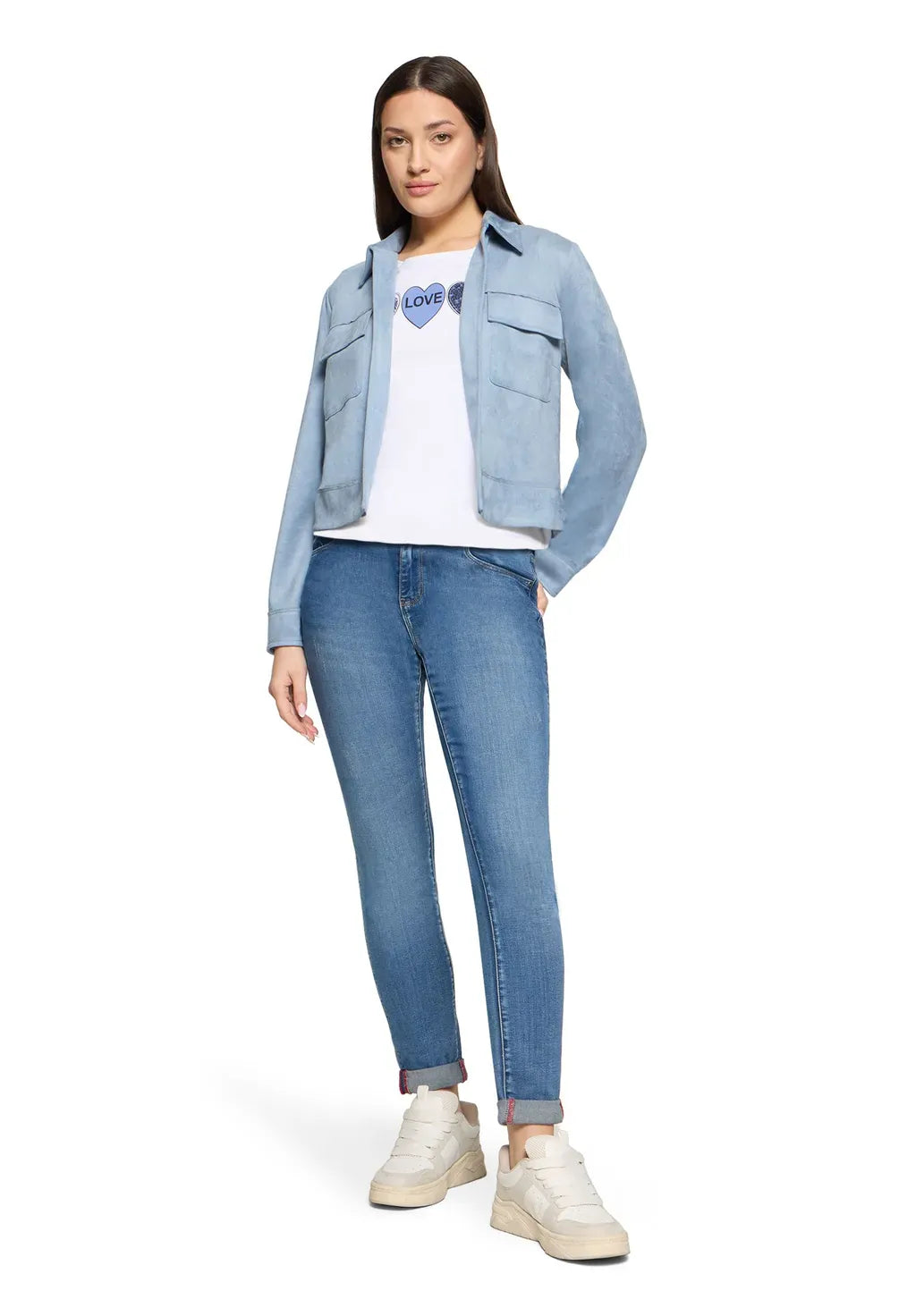 Betty Barclay Jeans Betty Barclay Ladies Basic Jeans With A Wash-Blue 6364/1053