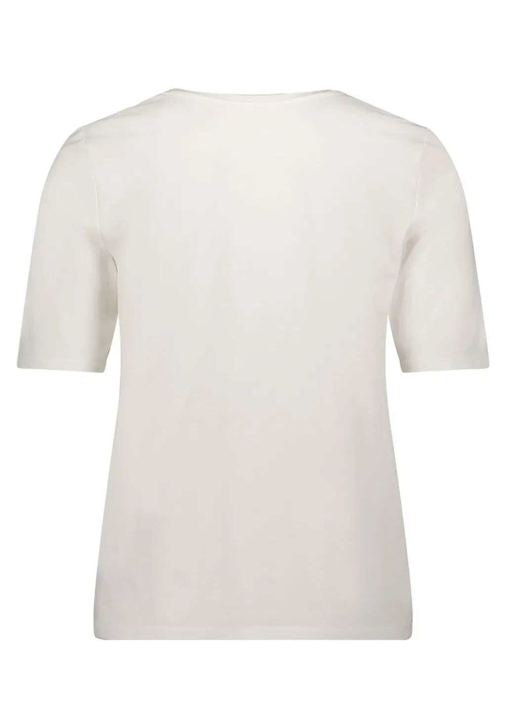 Betty Barclay Shirts Betty Barclay Ladies Basic Shirt With Placement-Patch Cream/Blue 2738/1092