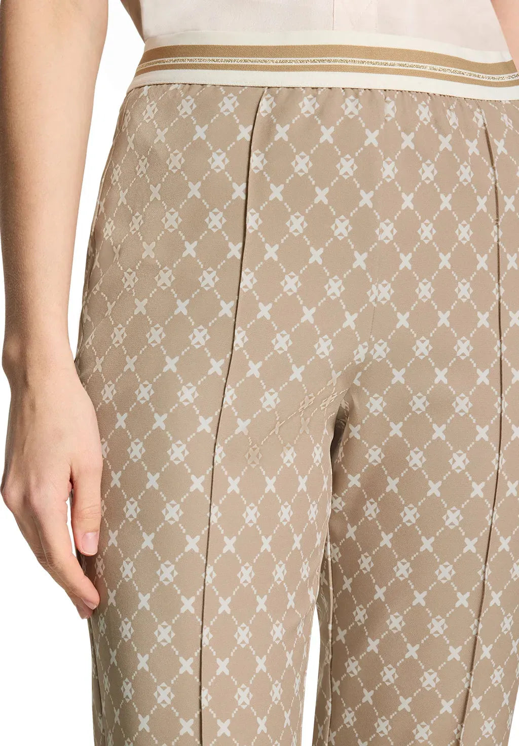 Betty Barclay Trouser Betty Barclay Ladies Casual Trousers Slim Fit-Nature/Cream 6143/1706