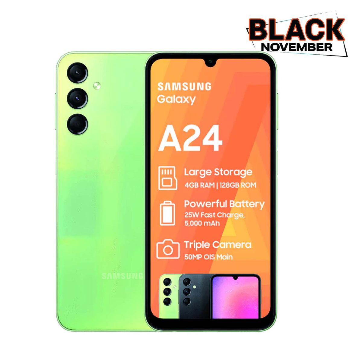 Samsung Smart Phones Samsung Galaxy A24 Dual SIm - Green (7296719454297)