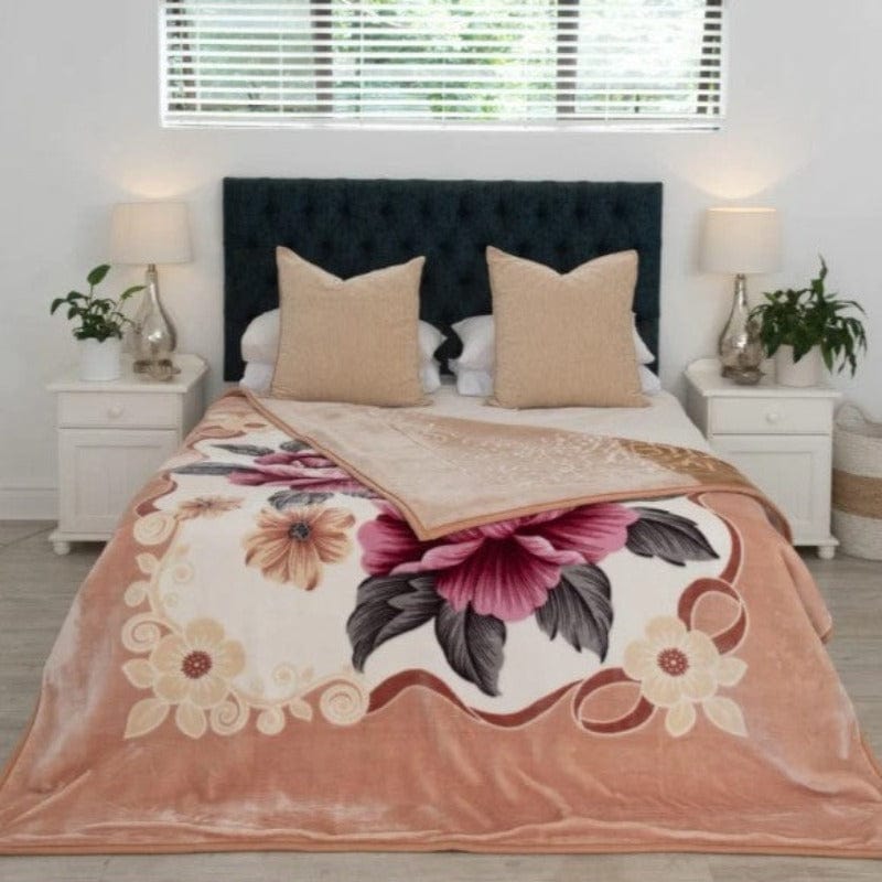 ARANDA Blankets Aranda Faux Mink 2 Ply Blanket Argento Ribbon Queen (2131663552601)