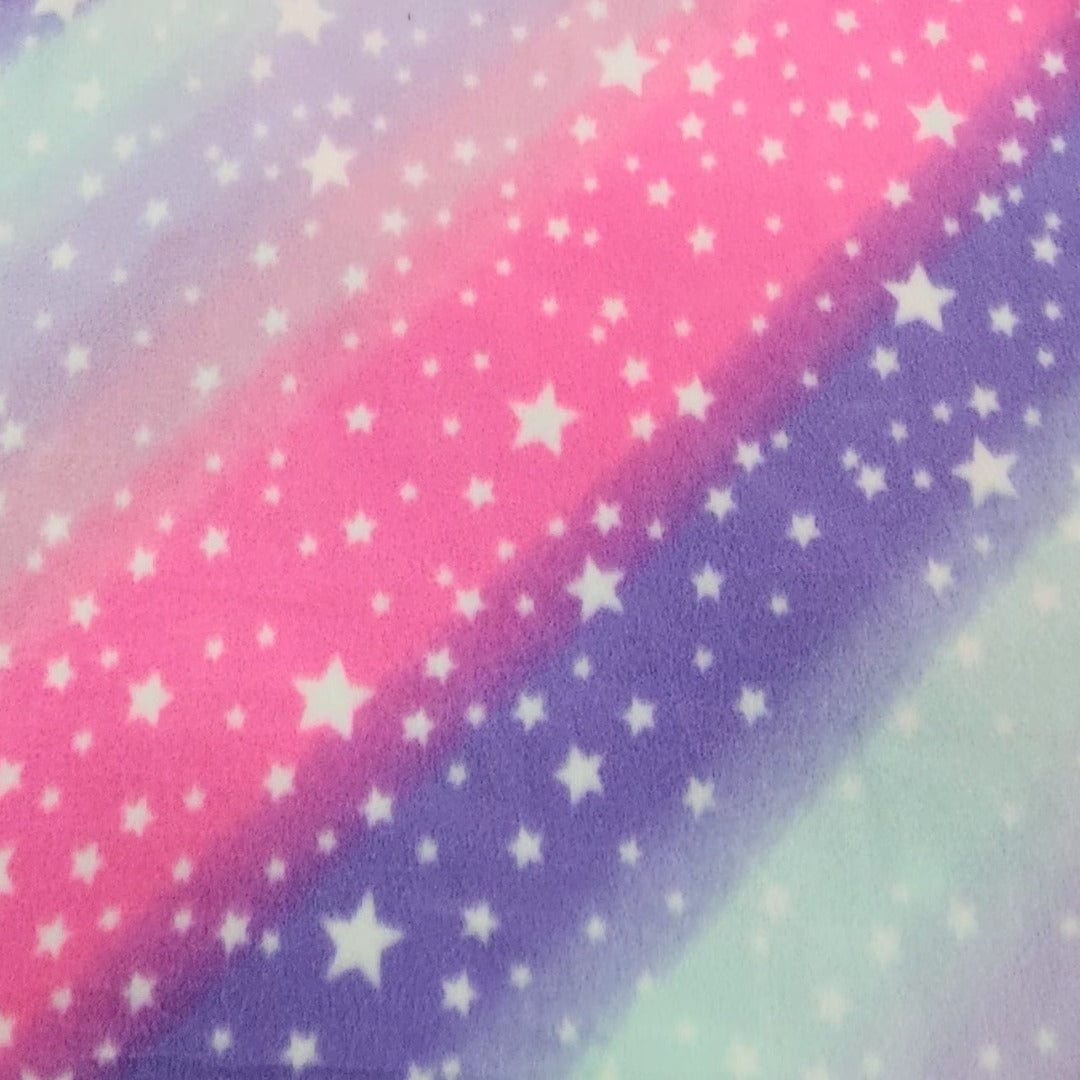 Fleece Blankets Printed Polar Fleece Fabric Rainbow Stars 150 cm (7588955390041)
