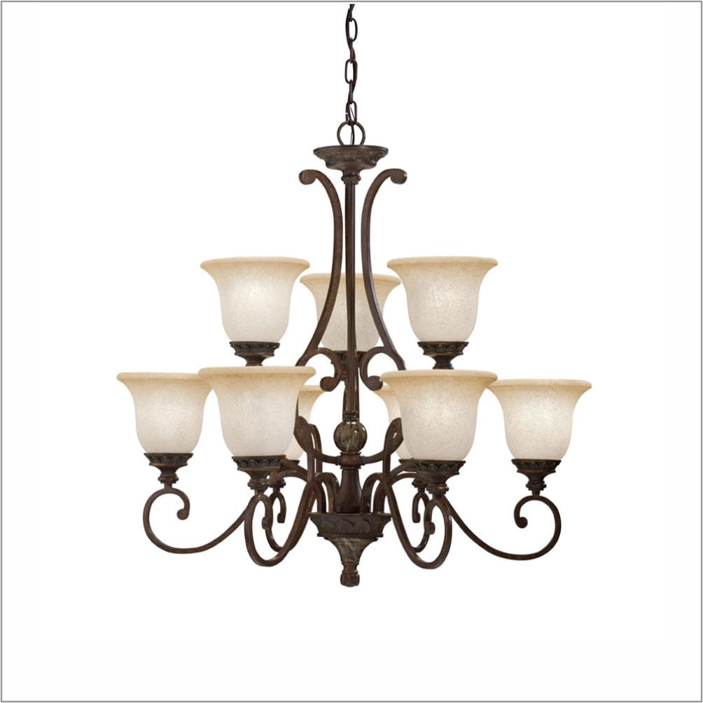 Chandelier Furniture & Lights Chandelier 9 Lights Wrought Iron (2061809188953)