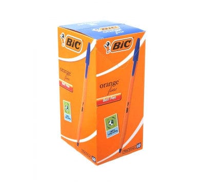 Bic School Stationery Bic Orange Fine Point Pen Blue Box Of 60 (7211480285273)