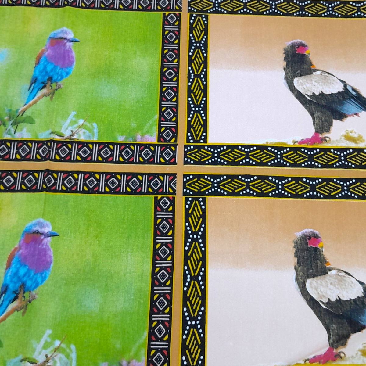Fabric Cotton Canvas Birds Of Africa 280 cm.
