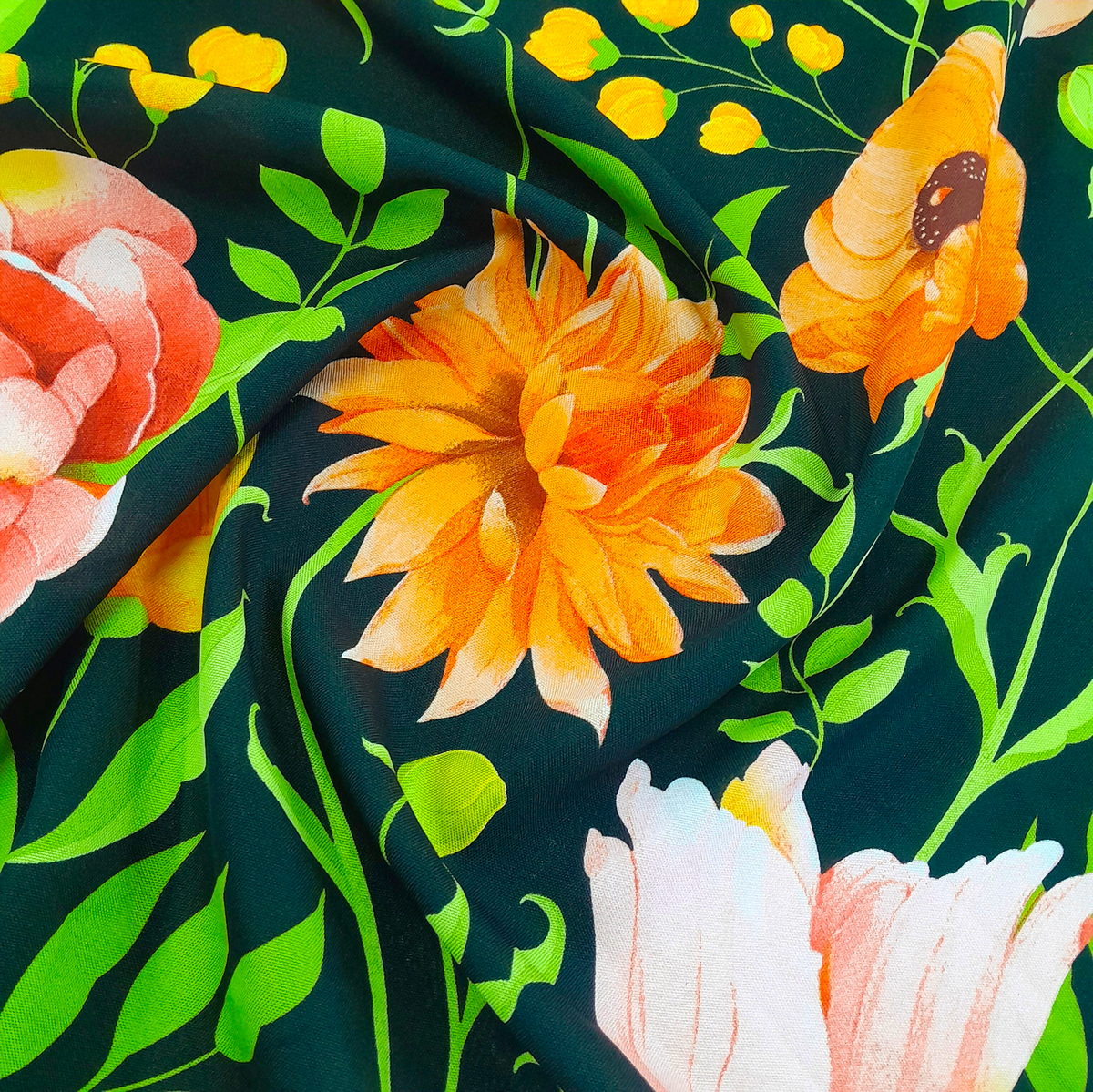 Printed Mini Matt Flower D1 140 cm