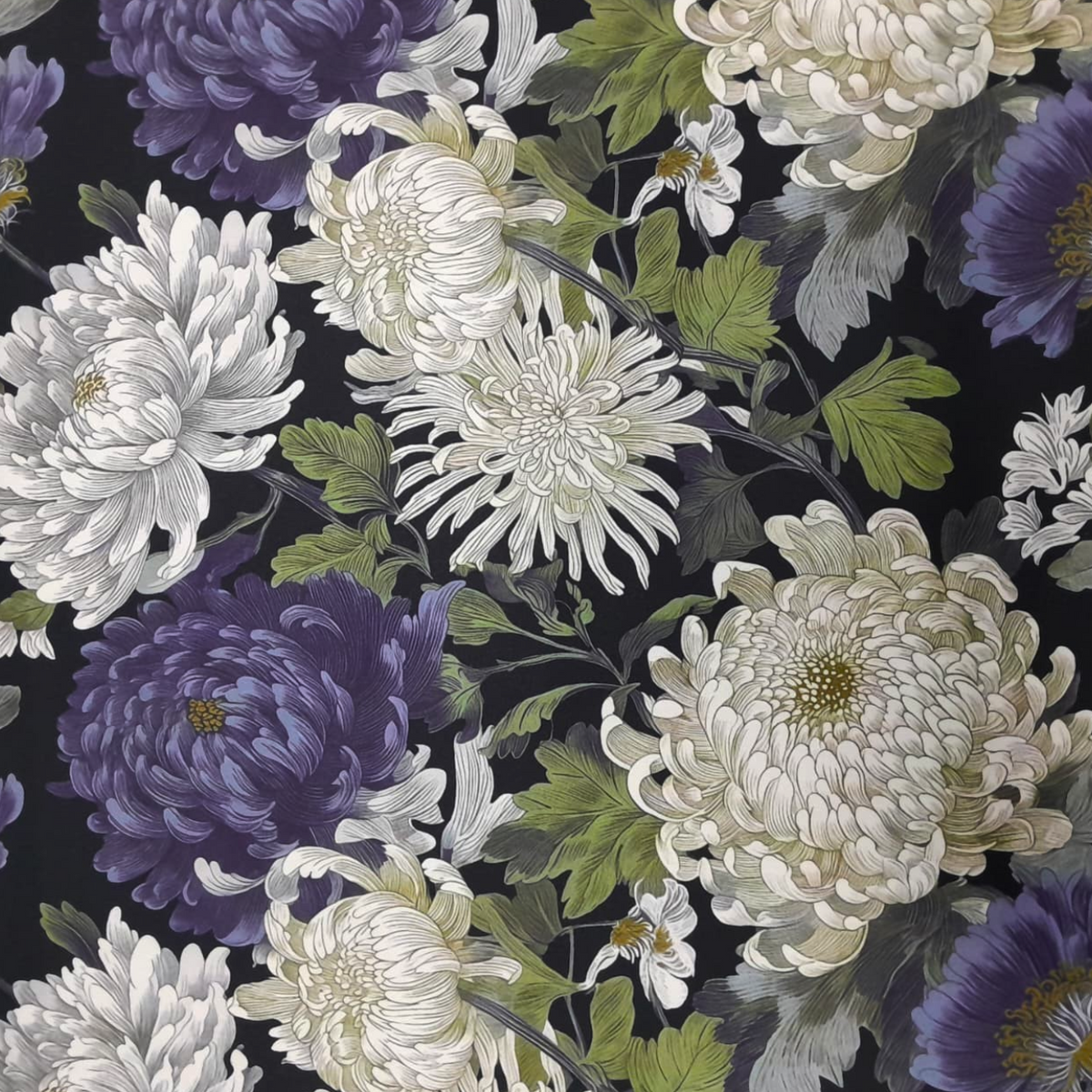 Fabric Printed Mini Matt Peonies 140 cm.
