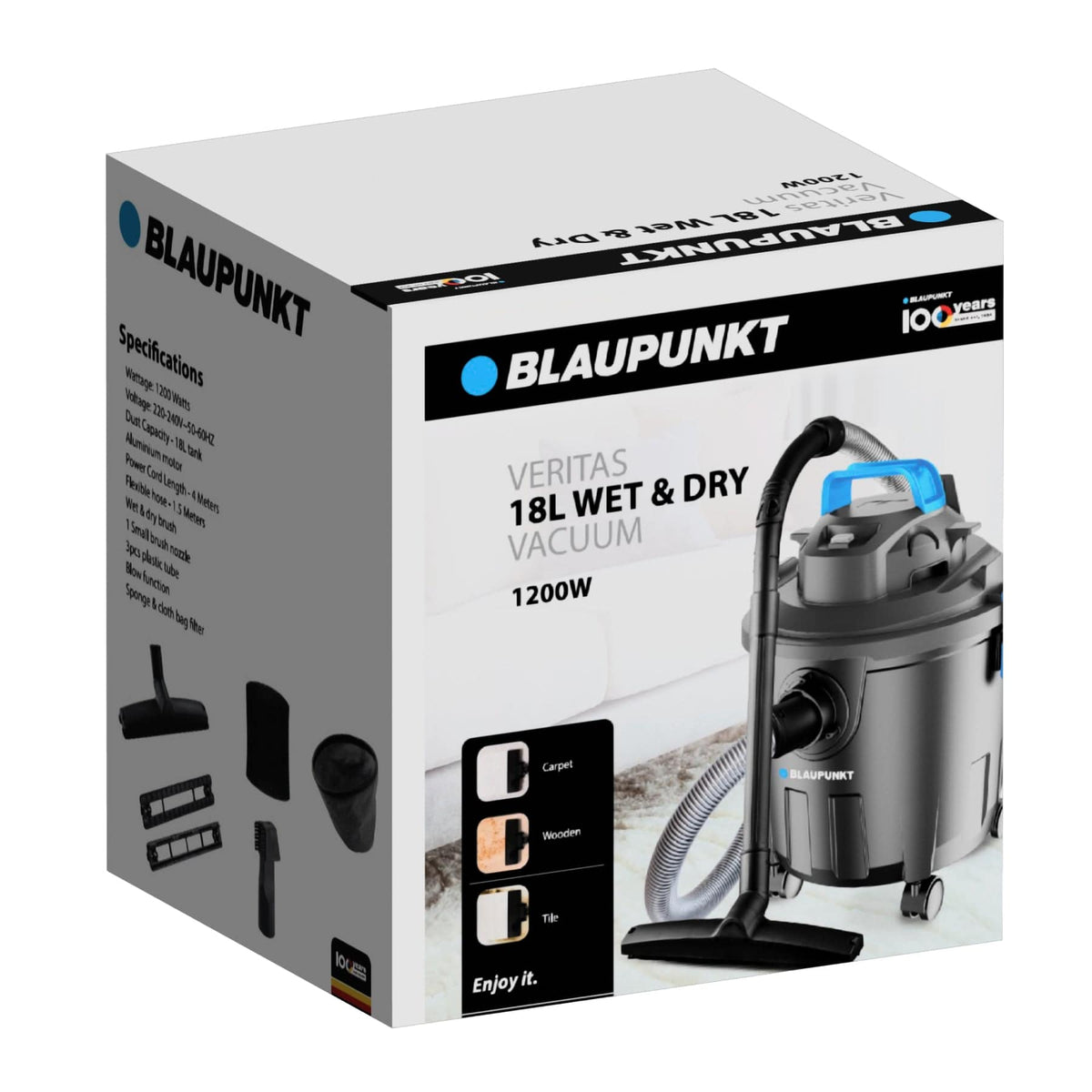 Blaupunkt Vacuum Cleaner Blaupunkt Veritas 18L Wet & Dry Vacuum BVA100 (7820698910809)