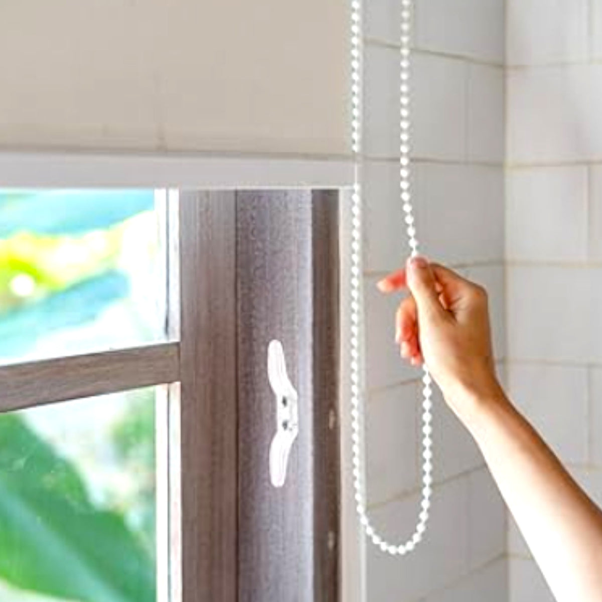 Roller Blindpot Ball Chain White 5 mm