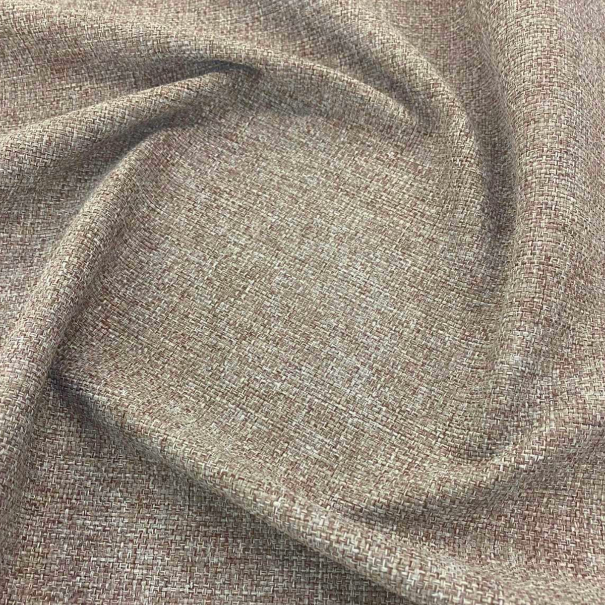 100% Blackout Phantom Curtain Fabric Ivory/Brown 310 cm.