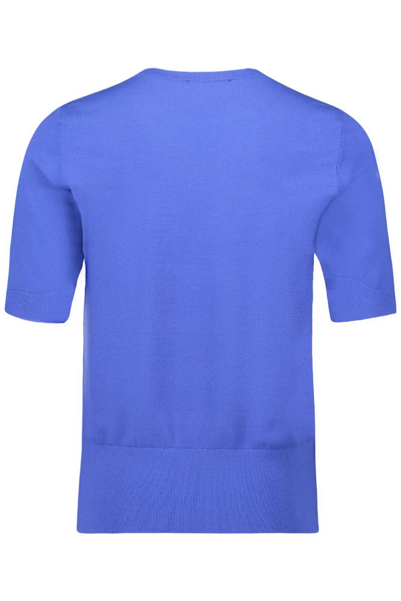 Betty Barclay Ladies Short-Sleeved Knitted PullOver-Adria Blue 5204/2907