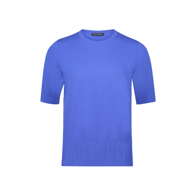 Betty Barclay Ladies Short-Sleeved Knitted PullOver-Adria Blue 5204/2907