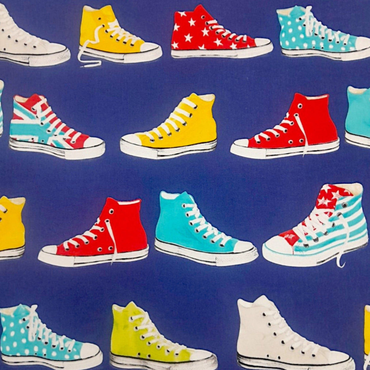 Cotton Kids Fabric Converse Print 140 cm.