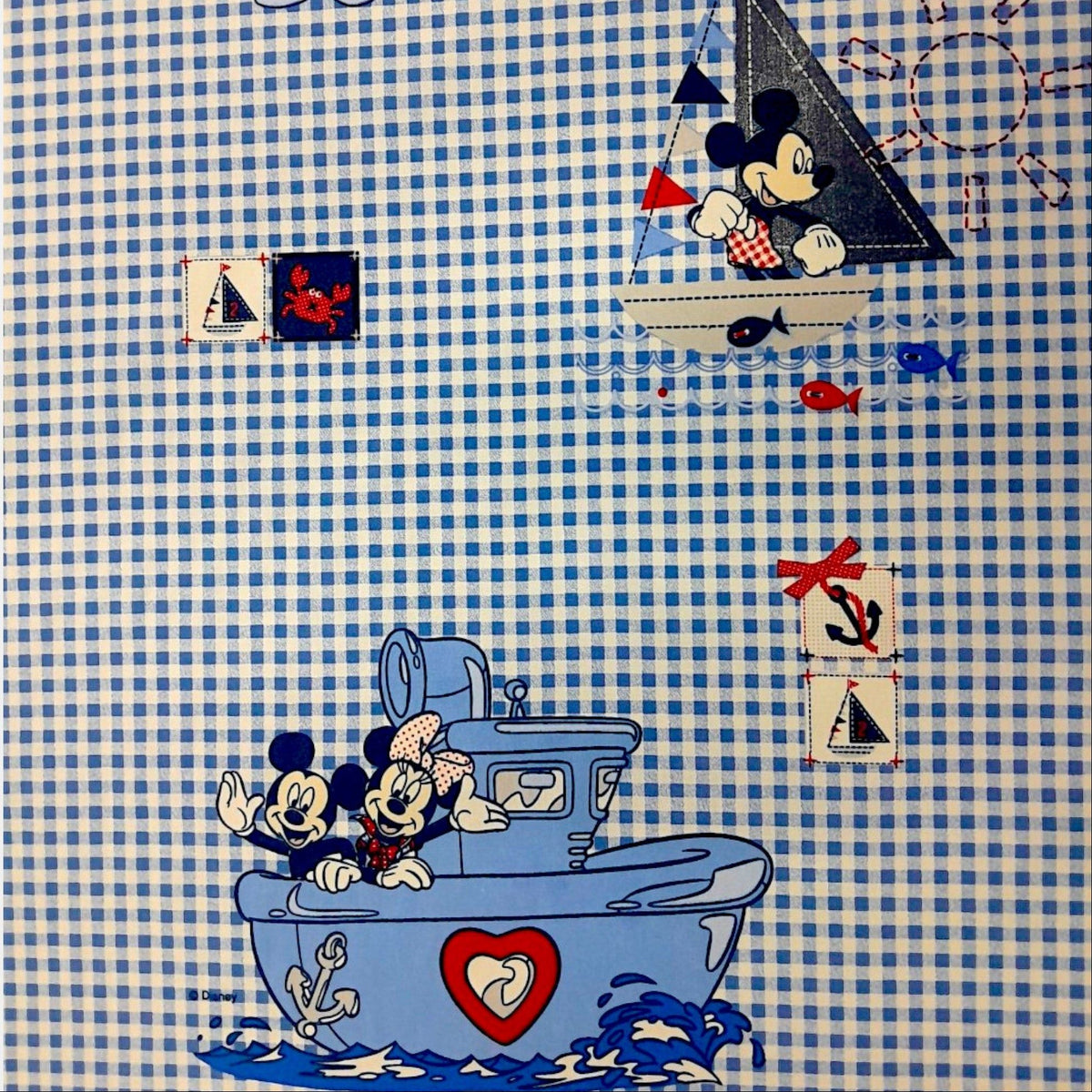 Cotton Kids Fabric Mickey Mouse Print 140 cm.