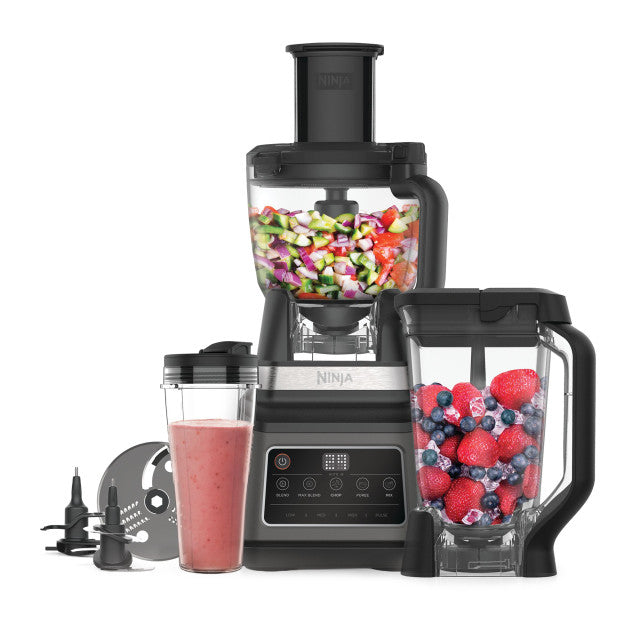 Ninja 3-in-1 Food Processor with Auto-iQ,1200W Black & Silver BN800EU