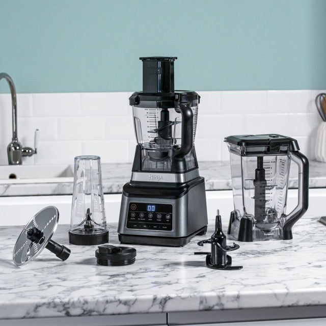 Ninja 3-in-1 Food Processor with Auto-iQ,1200W Black & Silver BN800EU