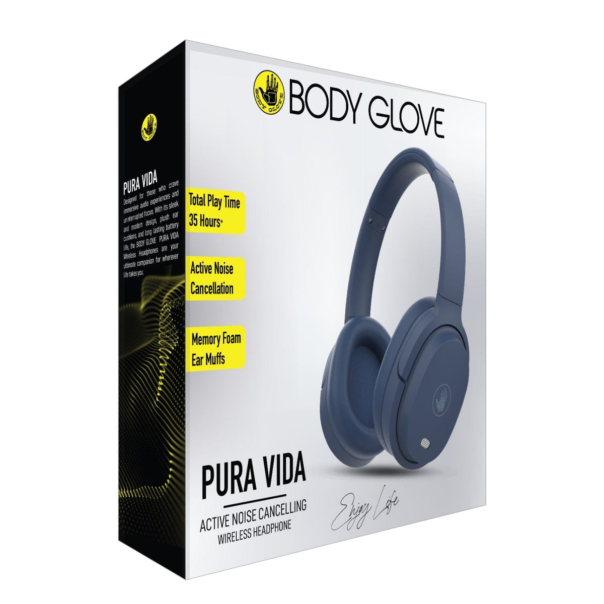 Body Glove Electronics Accessories Body Glove PURA VIDA ANC Wireless Over-Ear Headphone – Blue