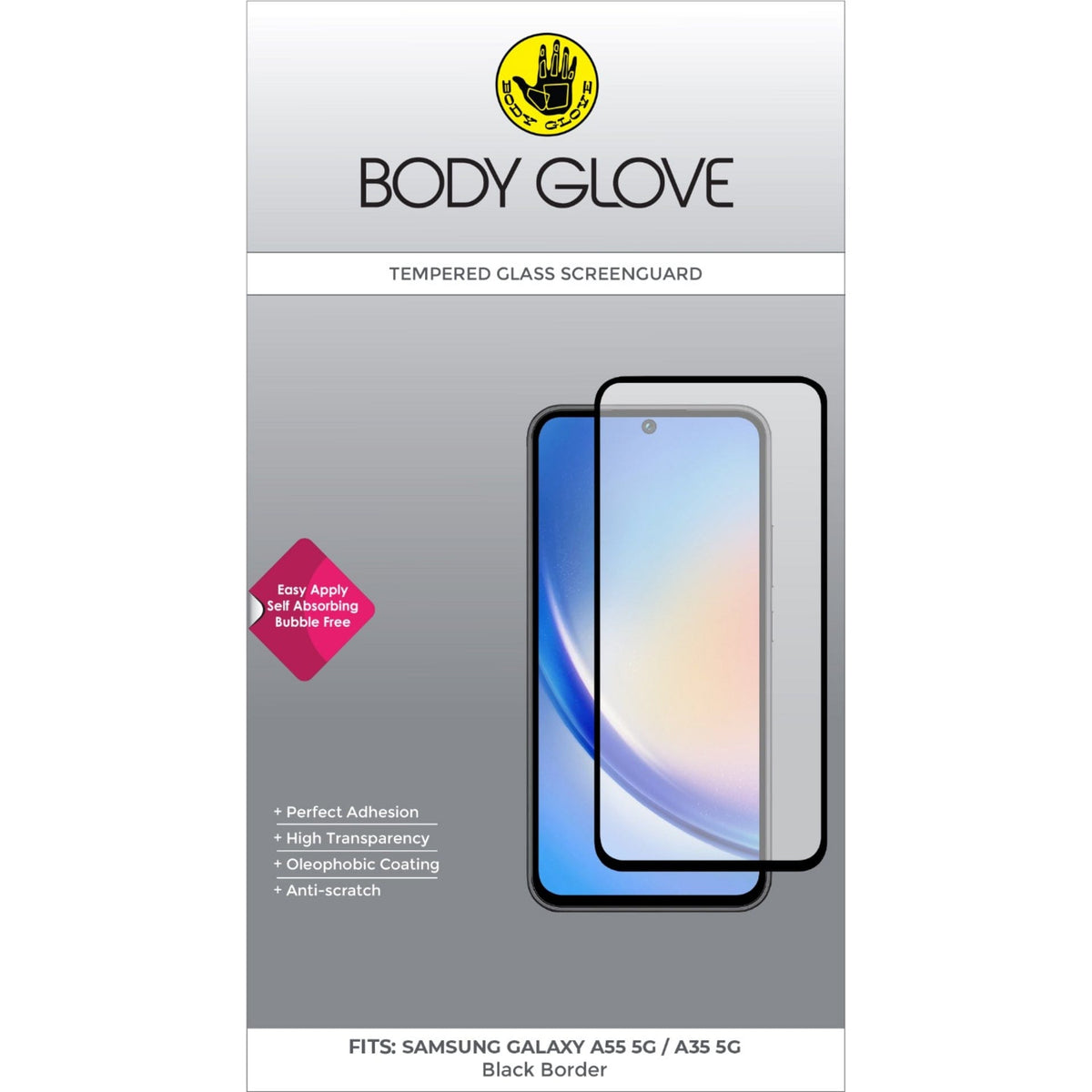 Body Glove Electronics Accessories Body Glove Samsung Galaxy A55 5G / A35 5G 4G Tempered Glass Screenguard (7698044649561)
