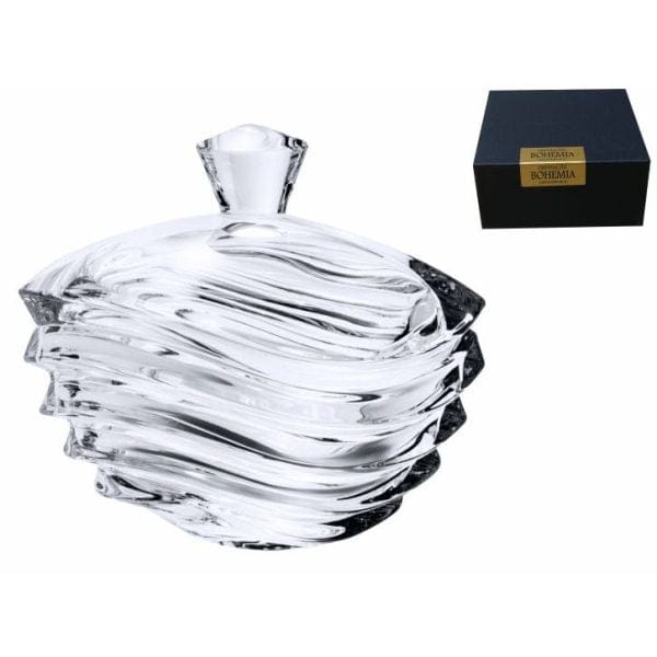 BOHEMIA GLASS Bohemia Crystal Candy Bowl Wave 17CM (7282635145305)