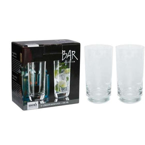 Bohemia Royal Crystal GLASS Bohemia Bar Retro 400ml Long Drink Tumblers Set Of 2 (7405203193945)