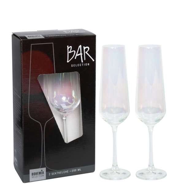 Bohemia Royal Crystal GLASS Bohemia Bar Retro Clear Shine Flute 200ml Set Of 2 (7405154074713)