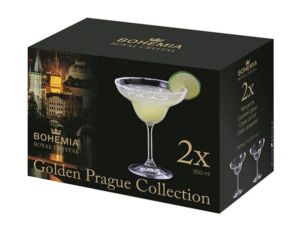 Bohemia Royal Crystal GLASS Bohemia Royal Crystal Margarita Cocktail Glass 350ml Set Of 2 (7405030211673)