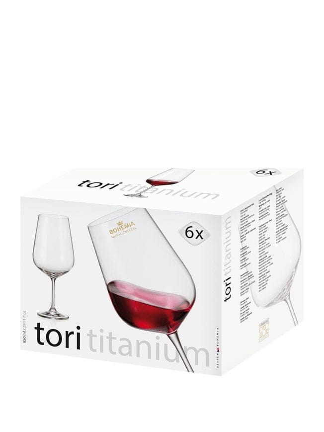 Bohemia Royal Crystal GLASS Bohemia Royal Crystal Tori Titanium 850ml Set Of 6 (7405055606873)