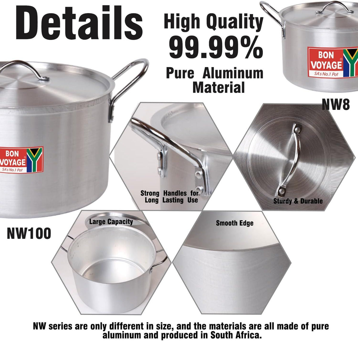 Bon Voyage Pots Set Bon Voyage 55 Litre Heavy Quality Catering Pot M3818
