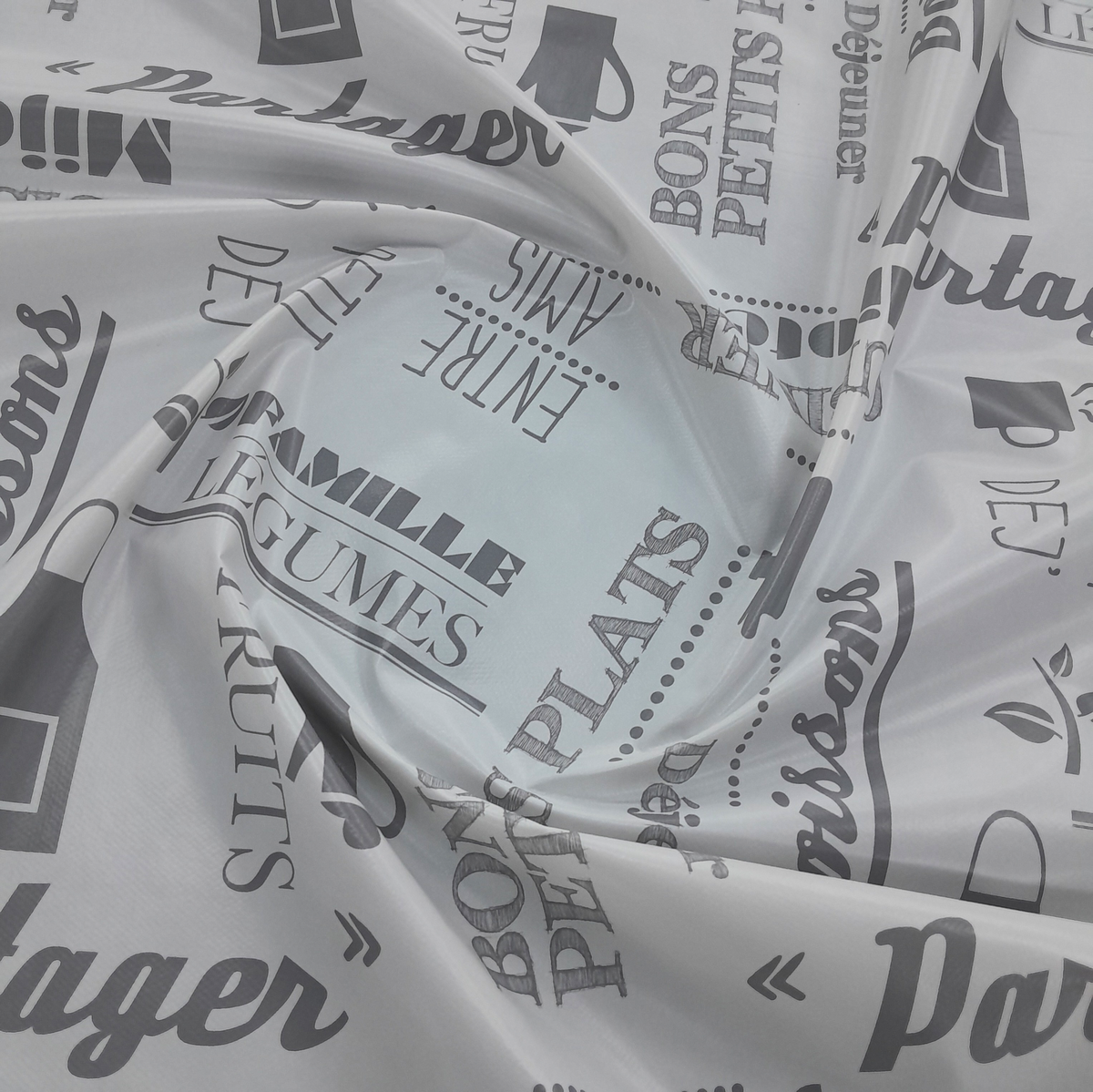 Tabling Fabric PVC Bons Petite White 140 cm.