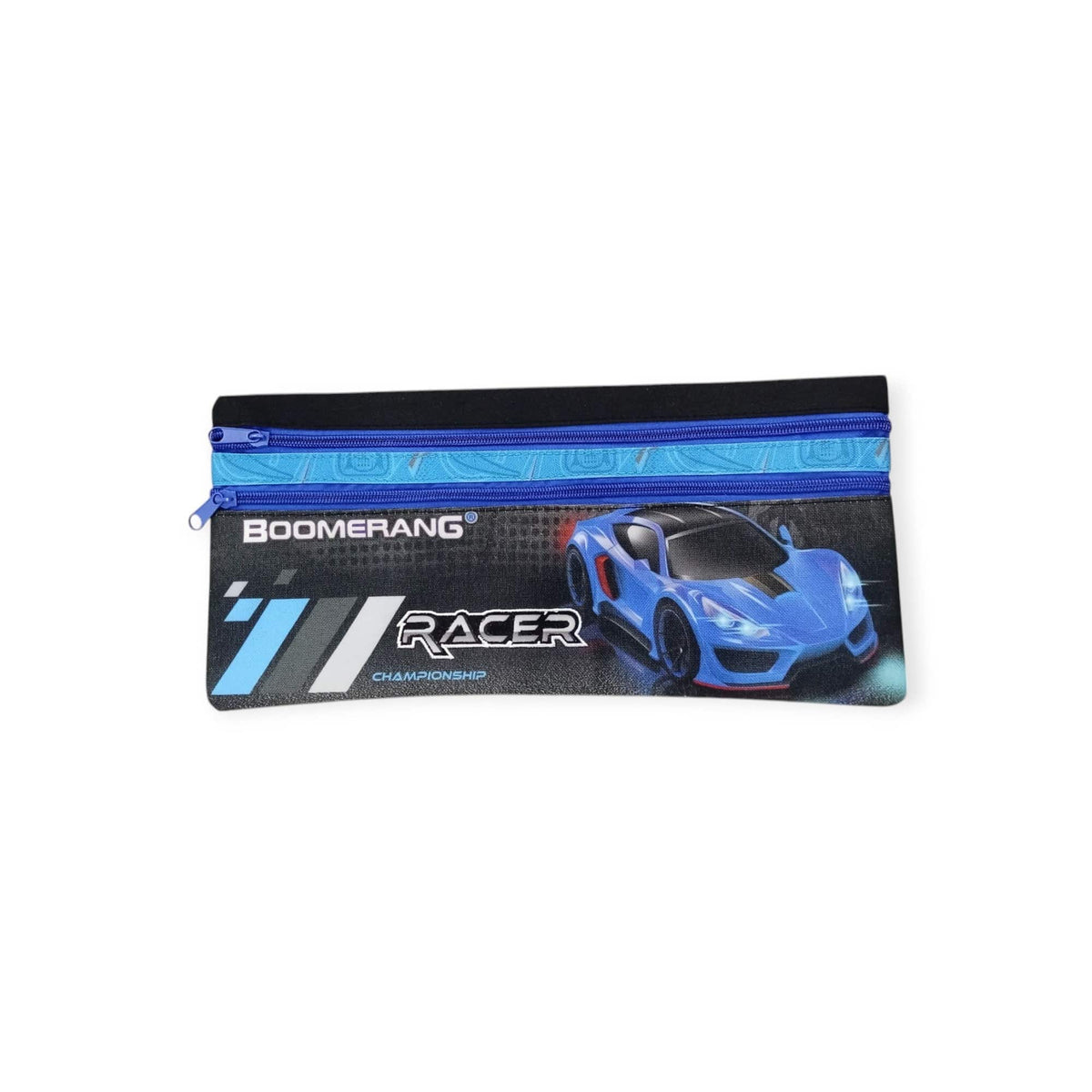Boomerang Pencil Case Racer Boomerang School Pencil Case 2 Zip S-065