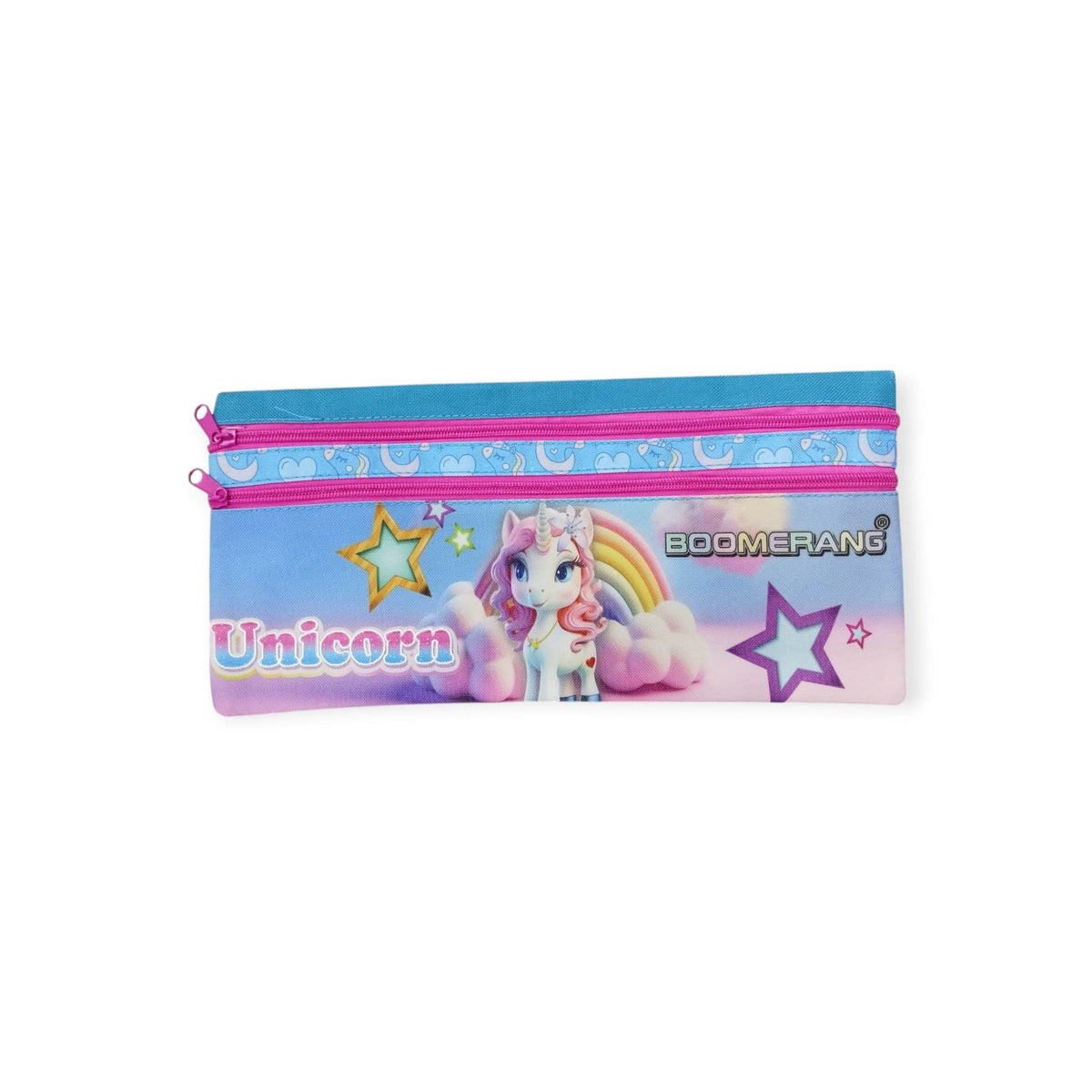 Boomerang Pencil Case Unicorn Boomerang School Pencil Case 2 Zip S-065