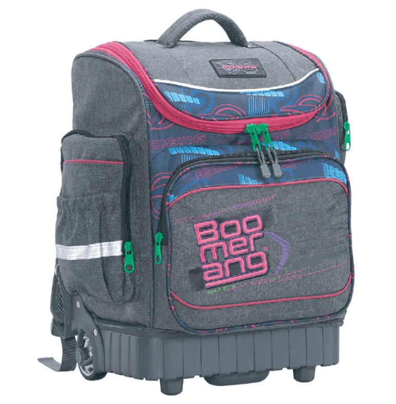 Boomerang School Bag Black/Pink Boomerang Trolley SchoolBag Hardbase Extra Large (7456260685913)