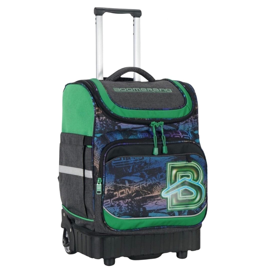 Boomerang School Bag Boomerang Hardbase Trolley Bag Green/Grey S-537-B4