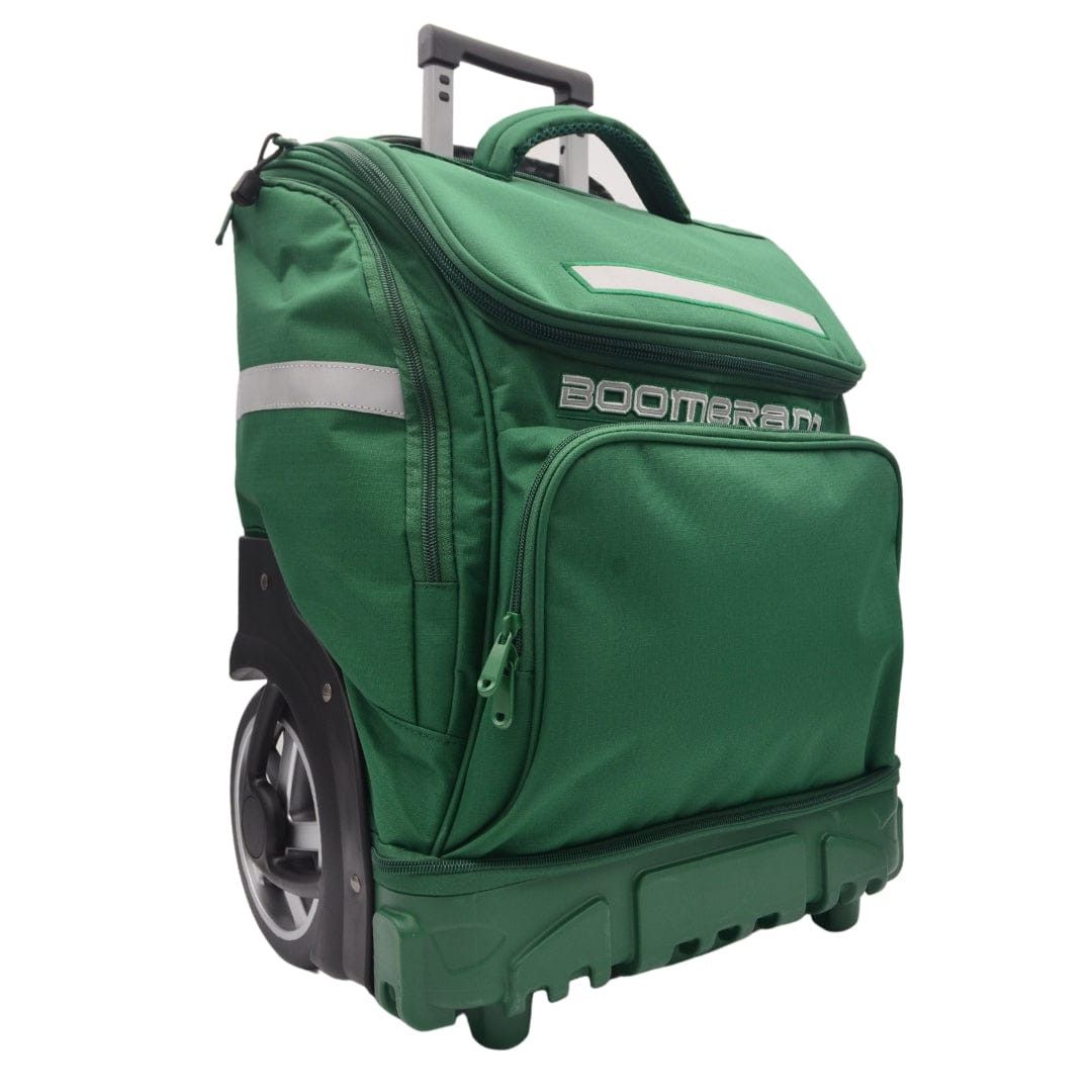 Boomerang School Bag Boomerang Hardbody Big Wheel Trolley Bag Green S-545 GRN