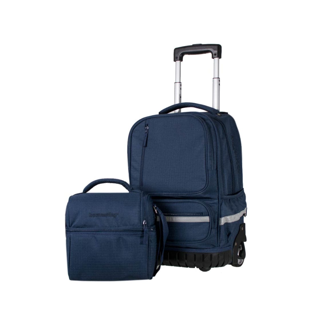Boomerang School Bag Boomerang Large 2 Piece School Trolley Bag Navy (7899672150105)