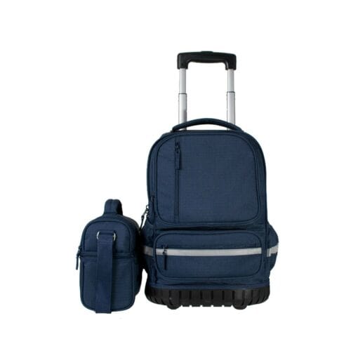 Boomerang School Bag Boomerang Large 2 Piece School Trolley Bag Navy (7899672150105)