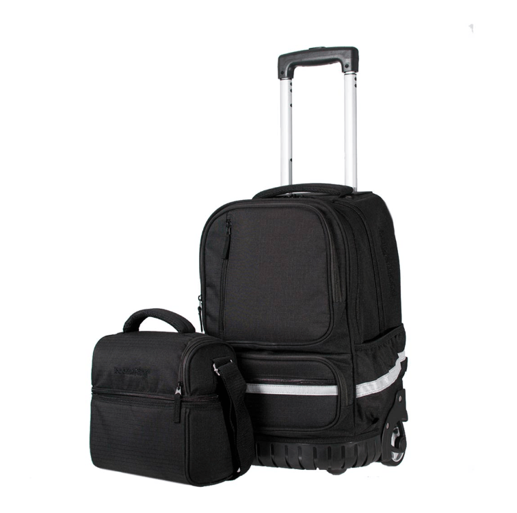 Boomerang School Bag Boomerang Large 2 Piece Trolley Schoolbag Black (7471539191897)