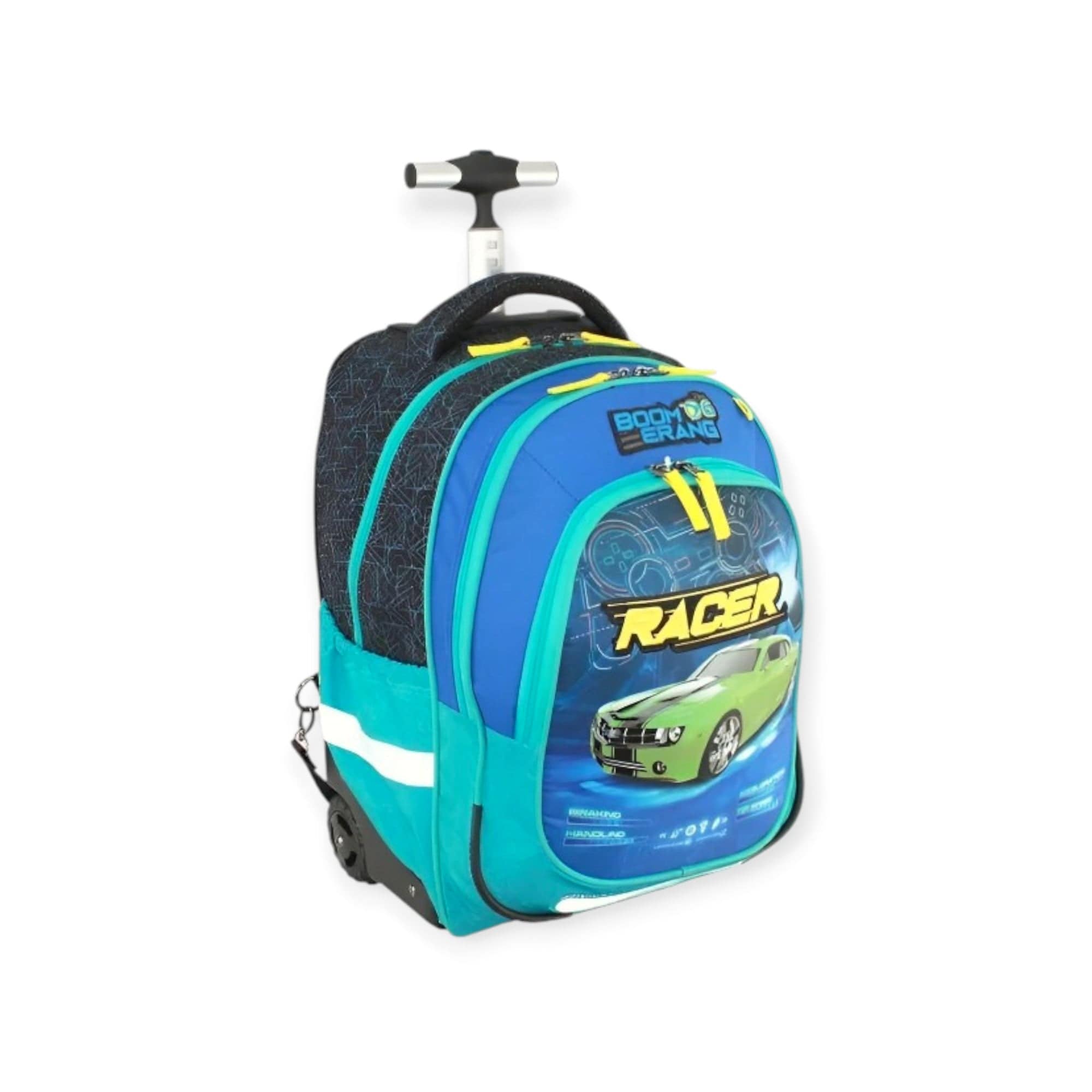 Boomerang School Bag Boomerang Large Racer Trolley Backpack (7181603242073)
