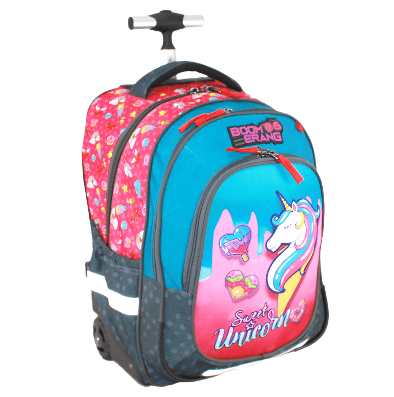 Boomerang School Bag Boomerang XBAG Large Unicorn Trolley Back Pack S-521 UNI