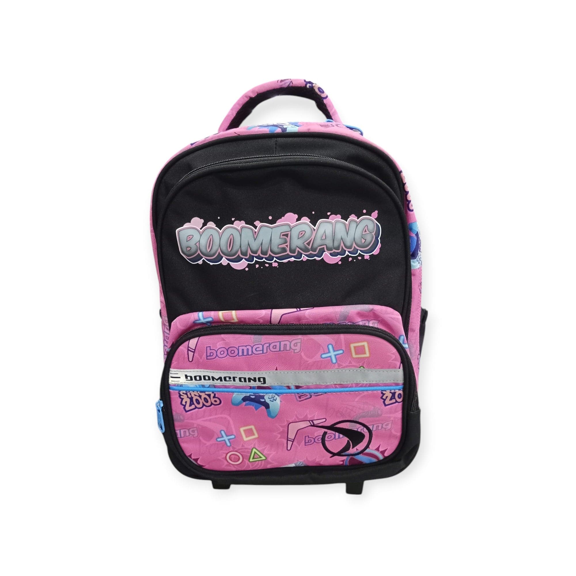 Boomerang School Bag Pink Boomerang Medium Trolley Back Pack Cyn/Grey (7218294653017)