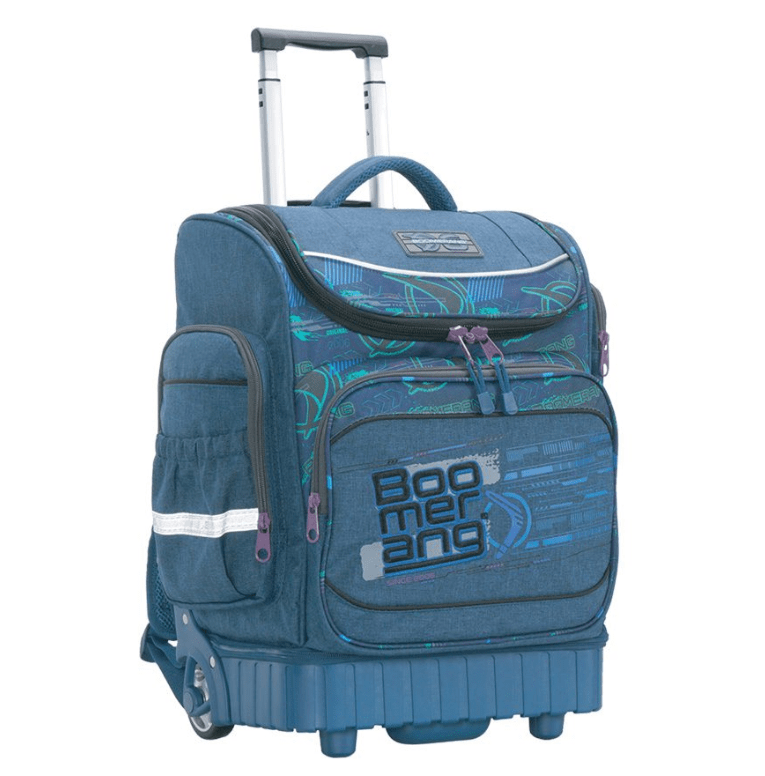 Boomerang School Bag Royal/Cyn Boomerang Trolley SchoolBag Hardbase Extra Large (7456260685913)